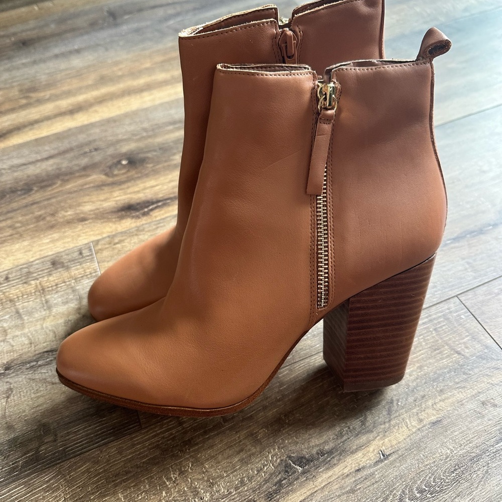Aldo Tan Leather Ankle Boots - Picture 3 of 6